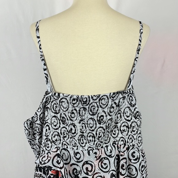 Lane Bryant Smocked Ruffle Boho Chiffon Sundress w/Removable Straps - Size 26 - Picture 8 of 15
